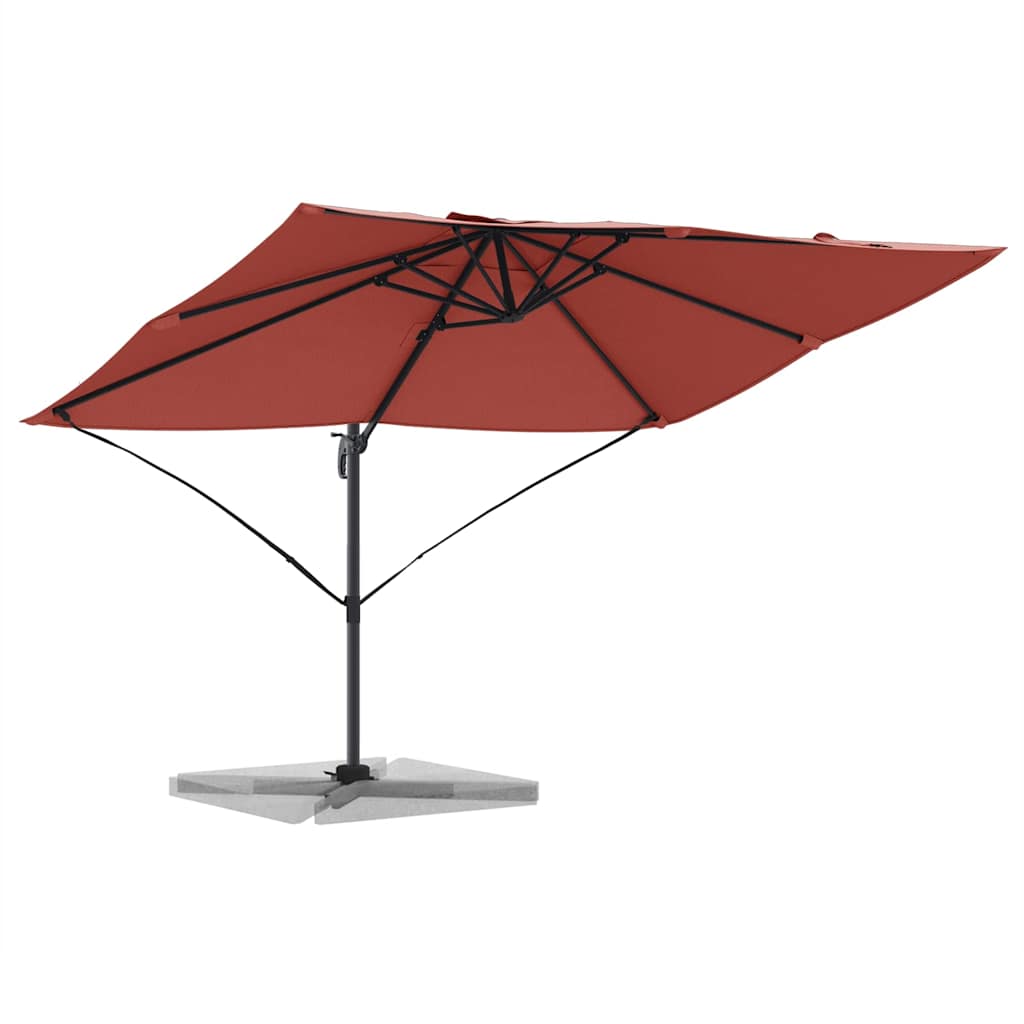 Sonnenschirm Sand 351 x 250 x 260 cm Polyester und Aluminium