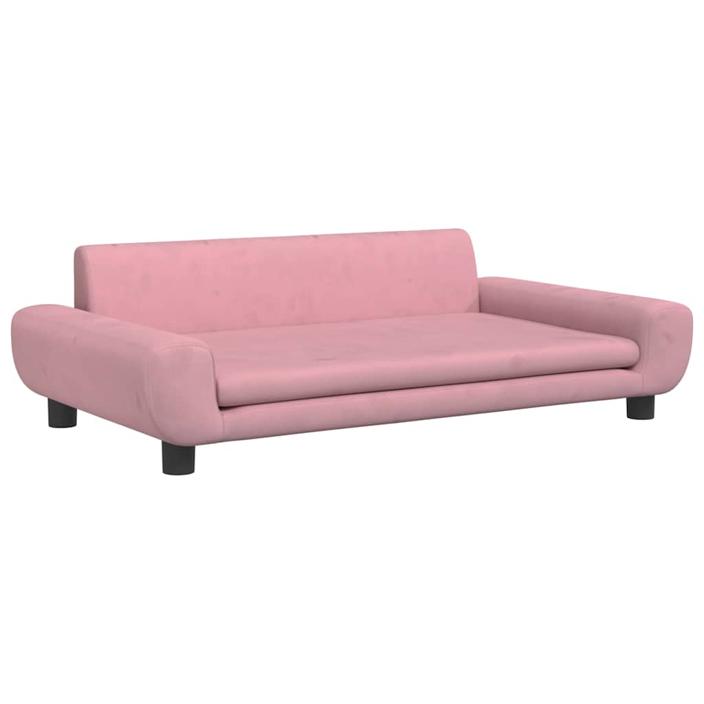 Kindersofa Blau 100x54x33 cm Samt