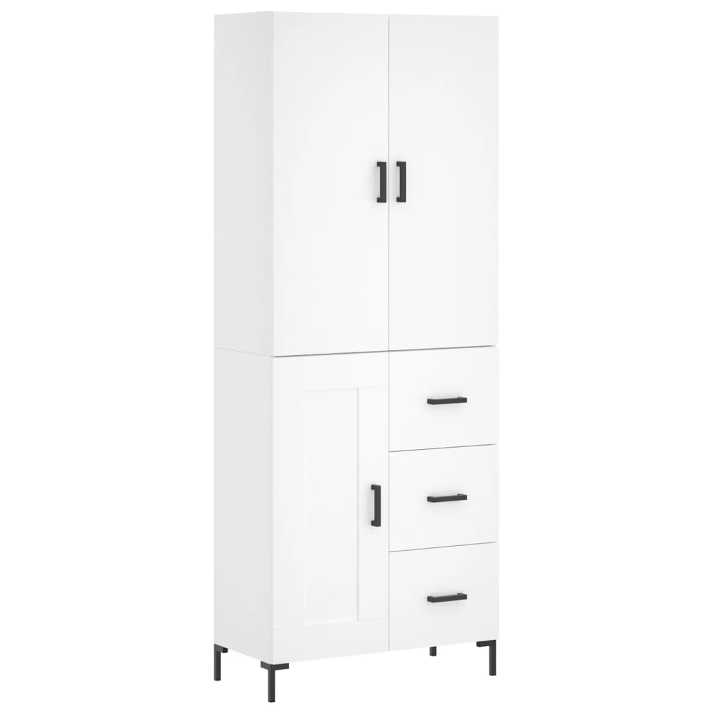 Highboard Betongrau 69,5x34x180 cm Holzwerkstoff