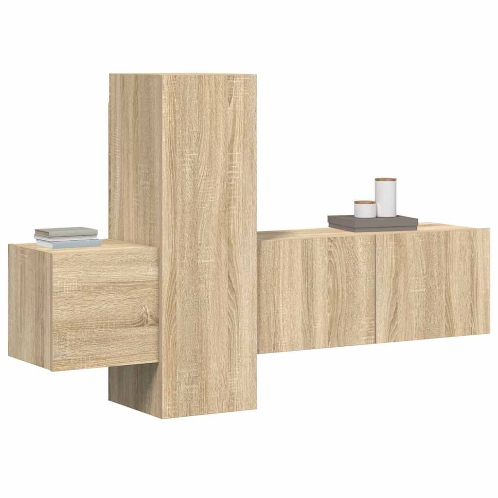 5-tlg. TV-Schrank-Set Weiß Holzwerkstoff