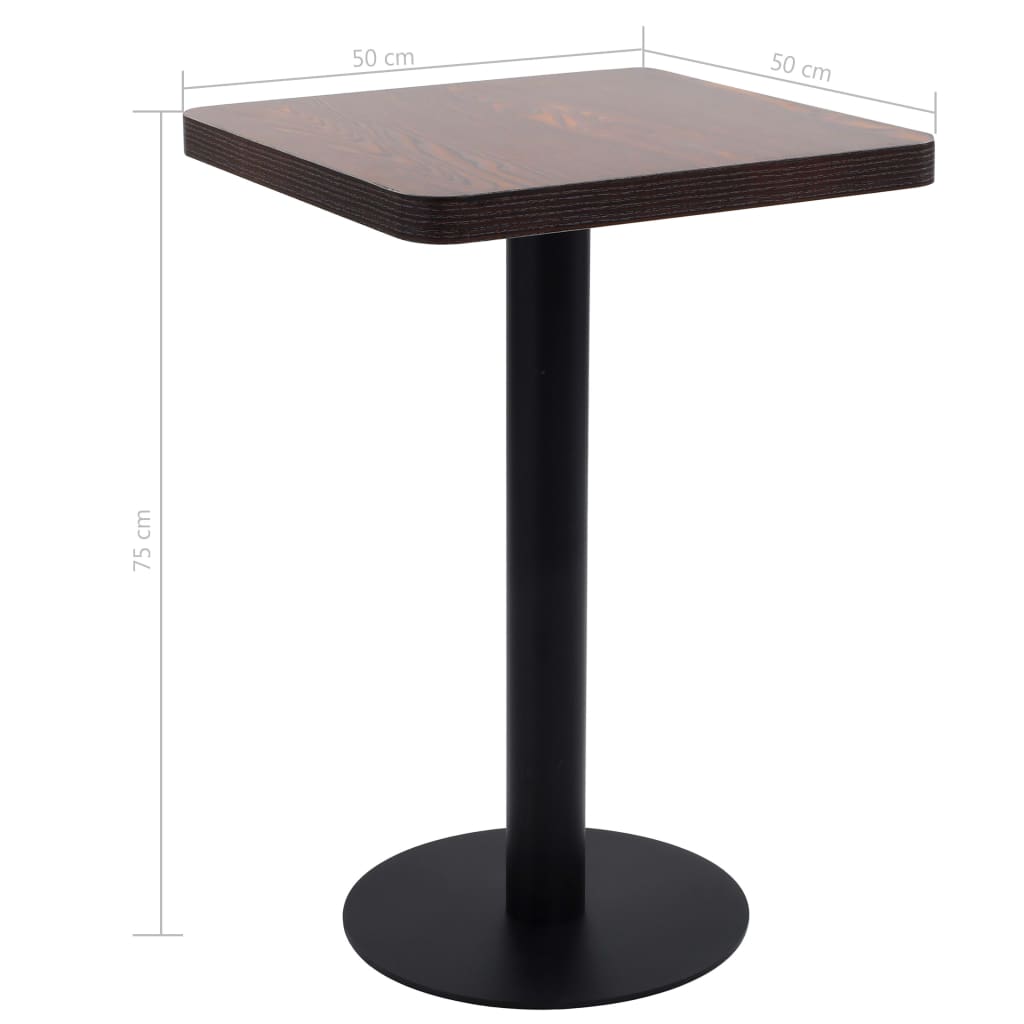 Bistrotisch Hellbraun 50x50 cm MDF