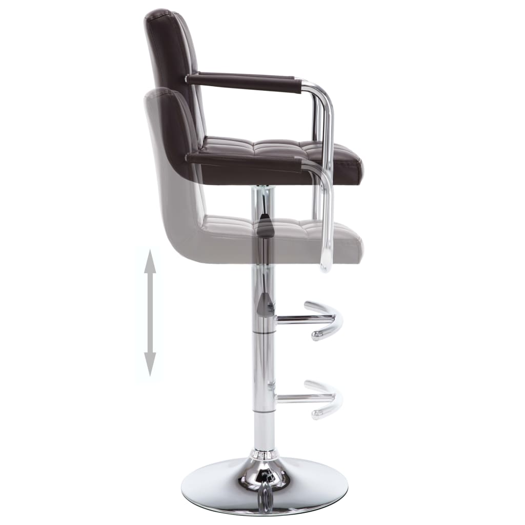 Barhocker 2 Stk. Rot Kunstleder