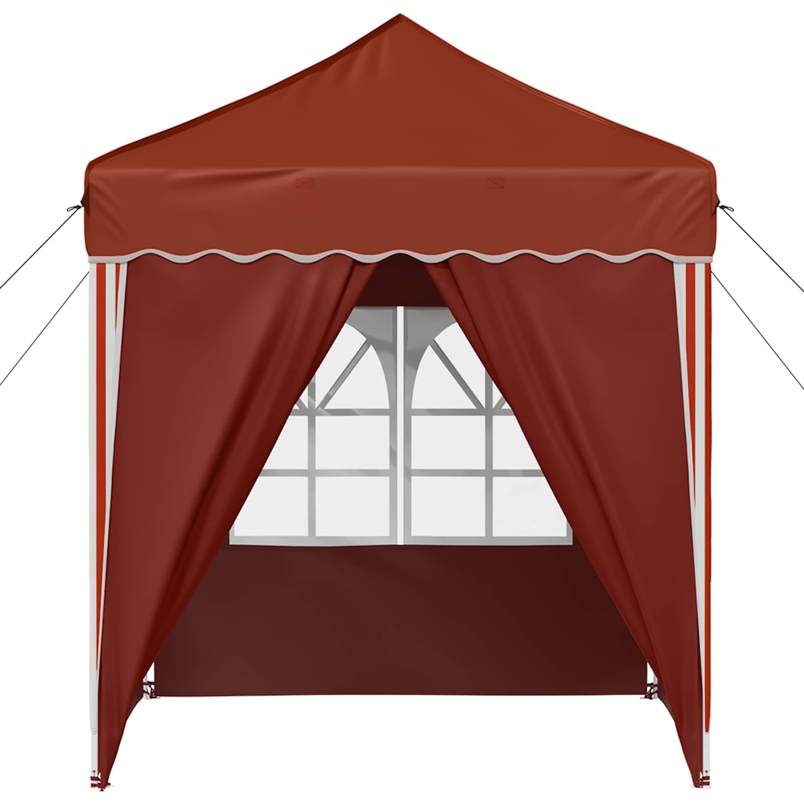 Pop-up Partyzelt 195 x 195 x 245 cm Creme Oxford-Stoff
