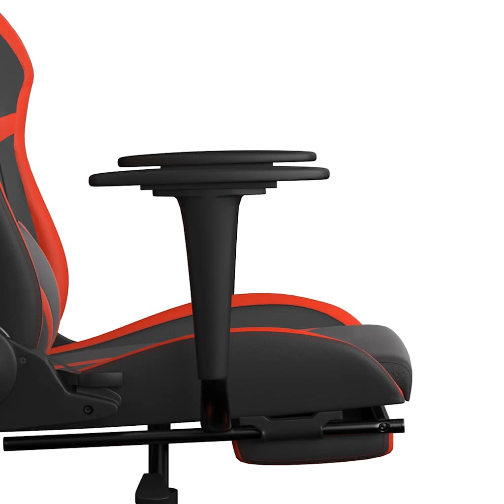 Gaming-Stuhl mit Massagefunktion Schwarz und Grün Kunstleder