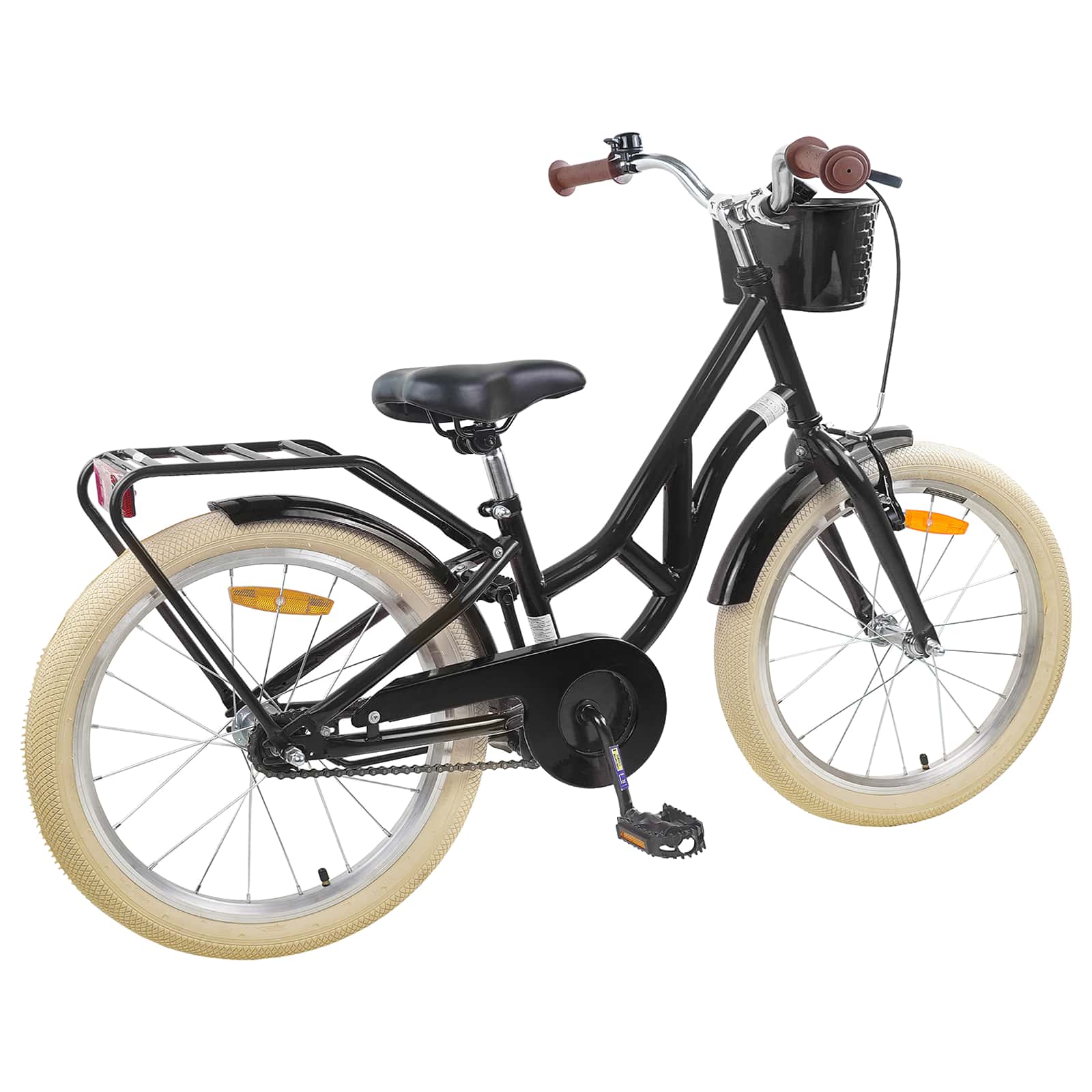 Kinderfahrrad 20 Zoll für 6-11 Jahre alt Schwarz