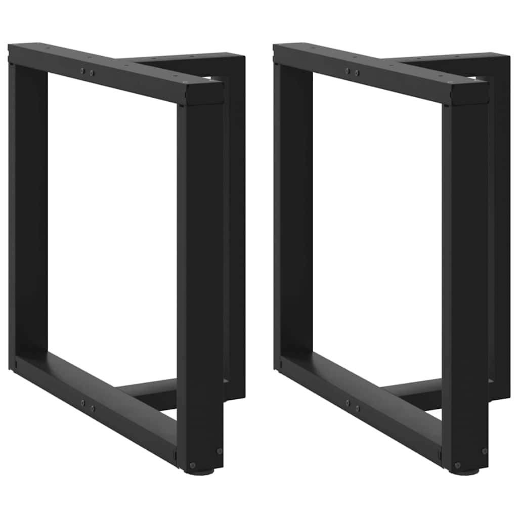 Couchtischbeine T-Form 2 Stk. Schwarz 30x25x(30-31) cm Stahl