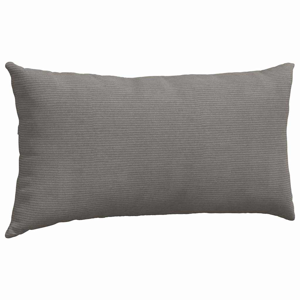 Sofakissen 2 Stück Hellgrau 50 x 30 cm Cordstoff