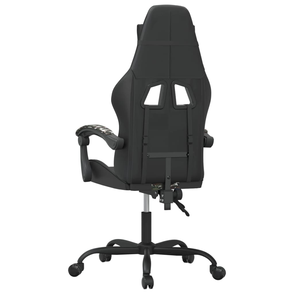 Gaming-Stuhl Drehbar Schwarz und Blau Kunstleder
