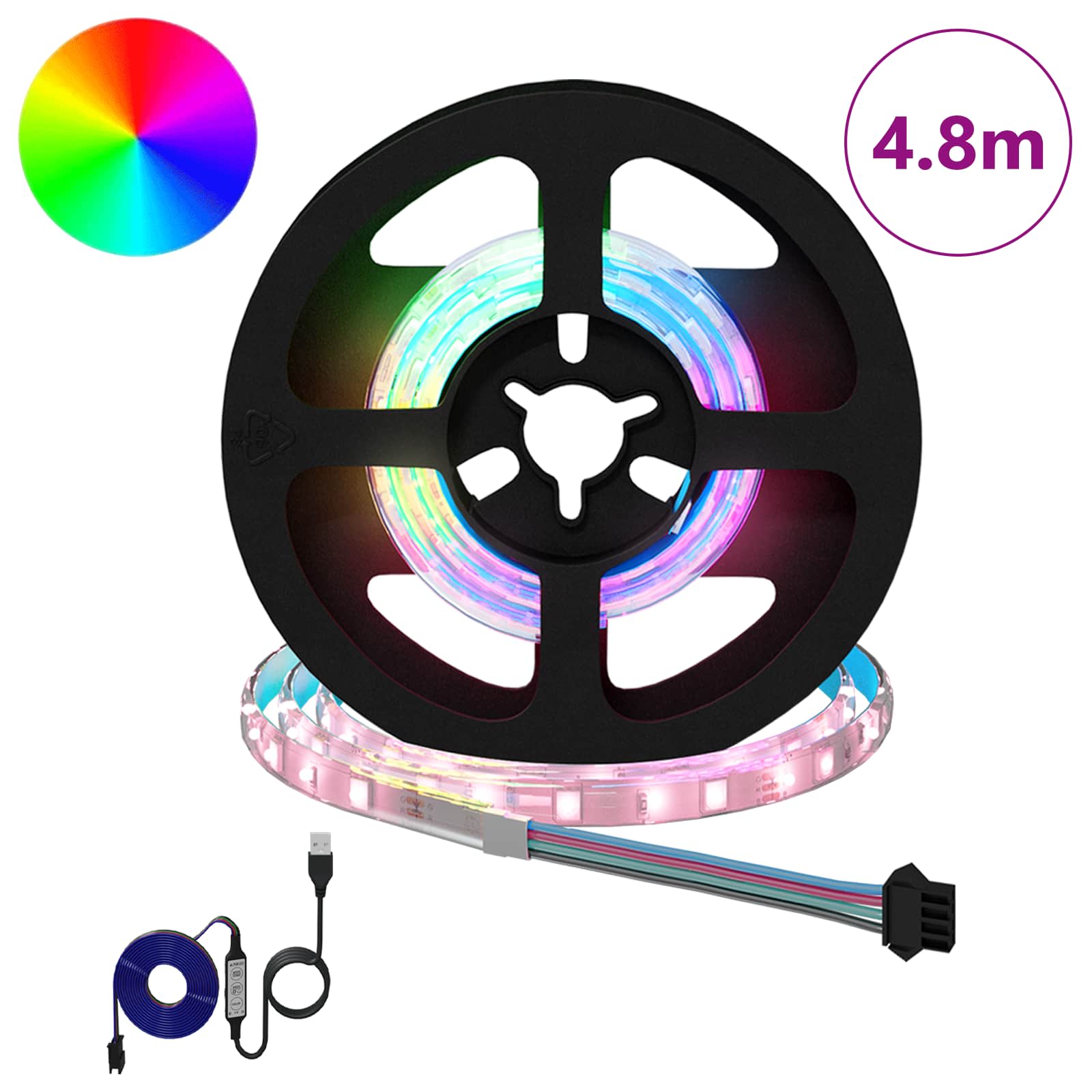 LED Streifen 2 pcs Schwarz und Transparent 3000 mm