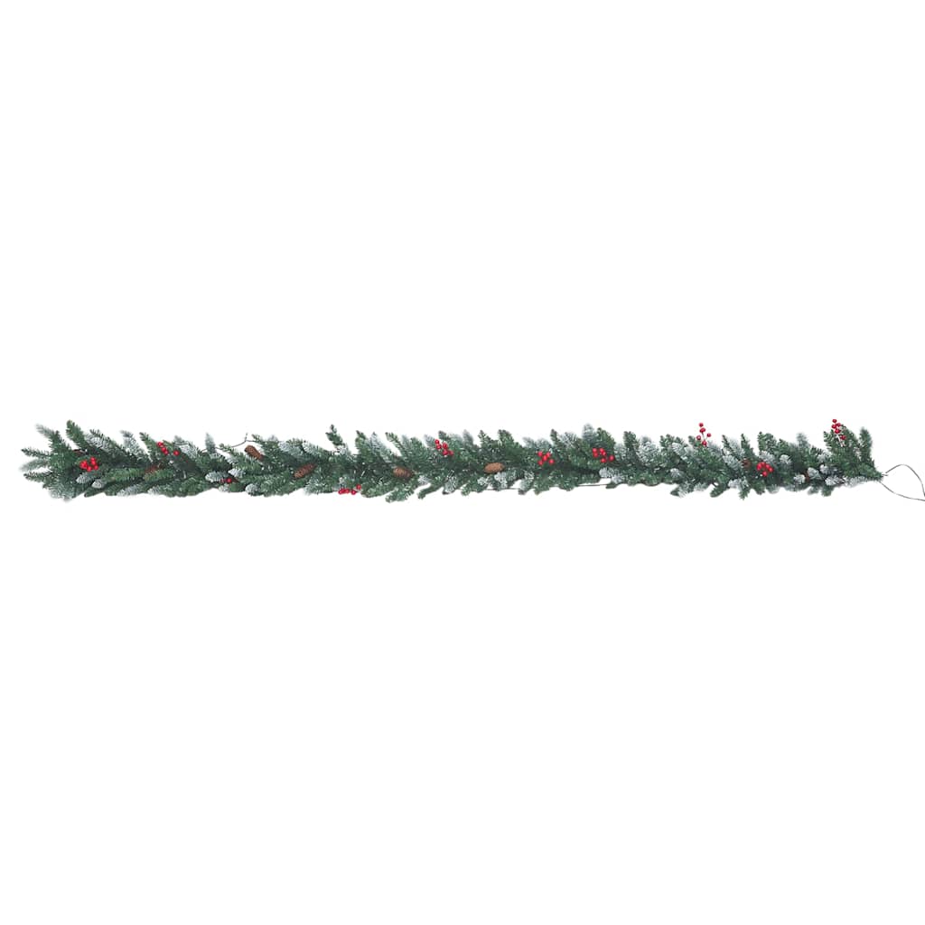 Künstliche Weihnachtsbäume 2 Stk. mit Kranz, Girlande und LEDs