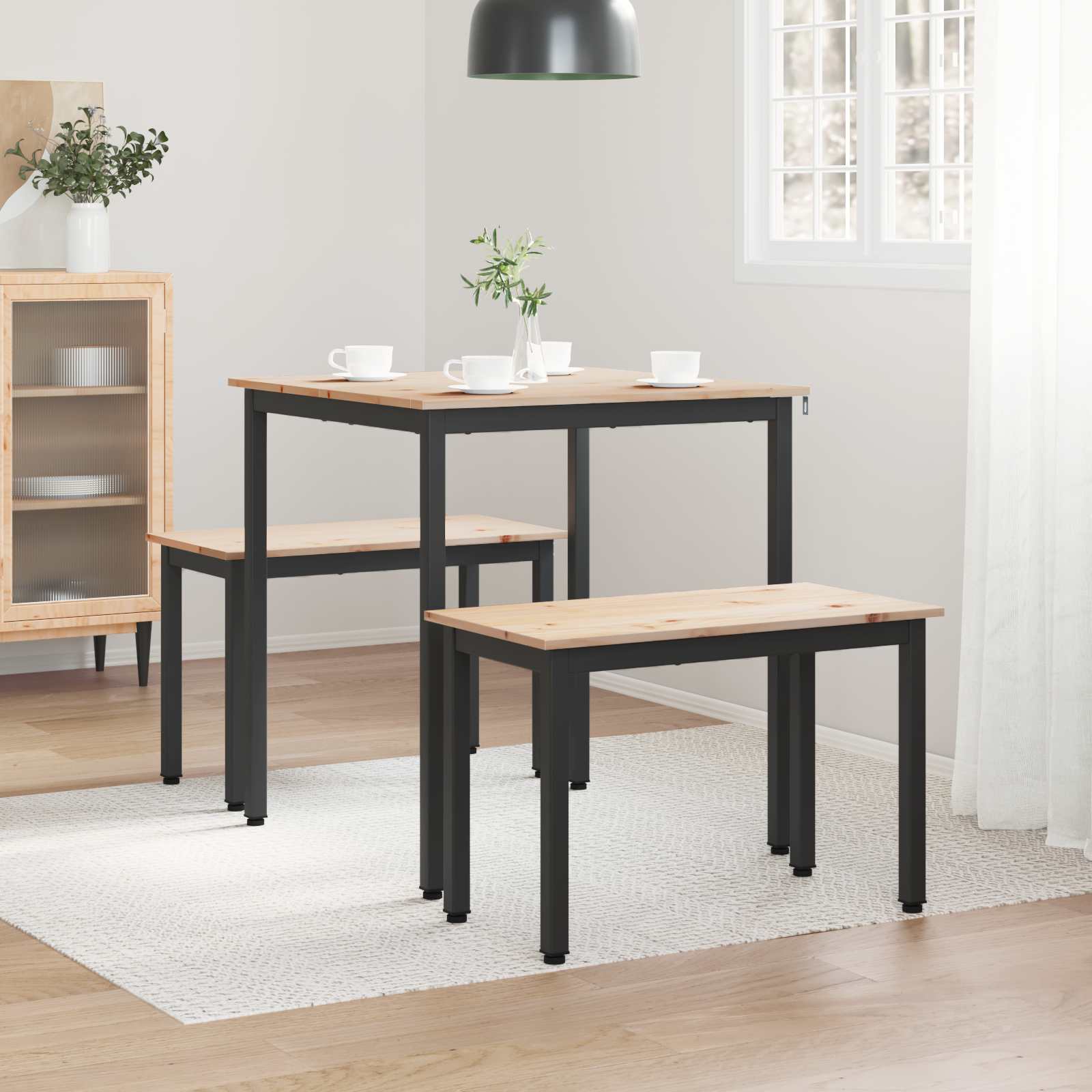 Esstisch Natur 200 x 100 x 75 cm Massives Kiefernholz