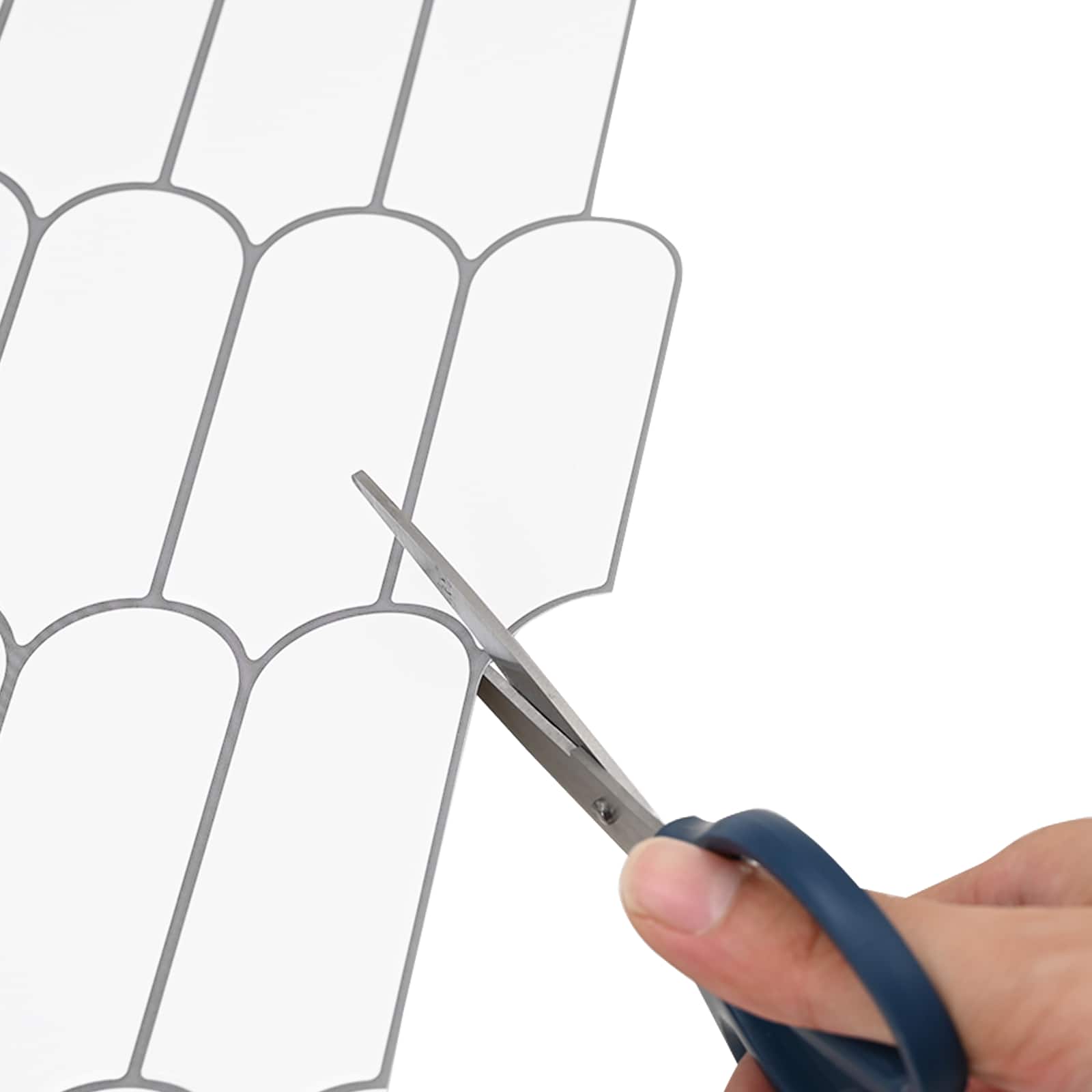 Federfliese 10 pcs Grau Marmor 30 x 30 cm Polyurethan und PET