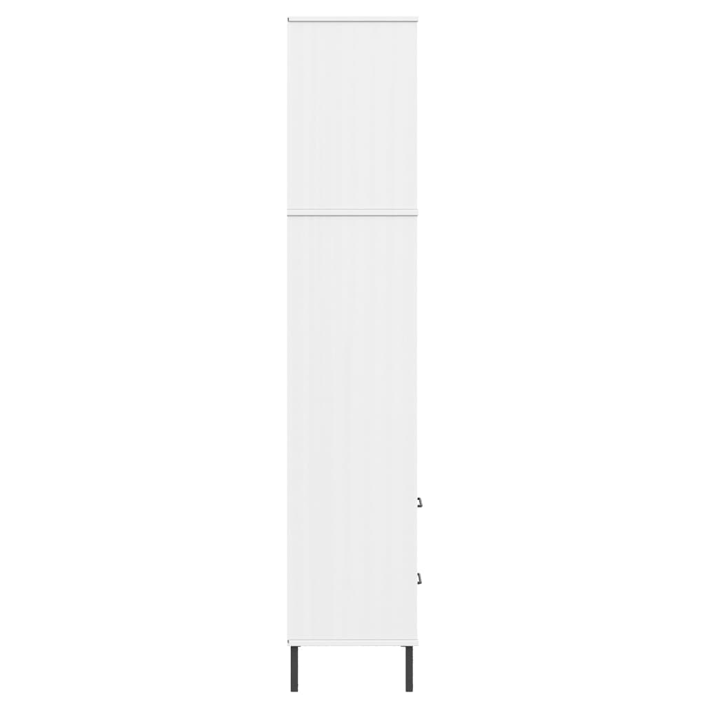 Bücherregal OSLO mit 2 Schubladen Braun 60x35x180 cm Massivholz