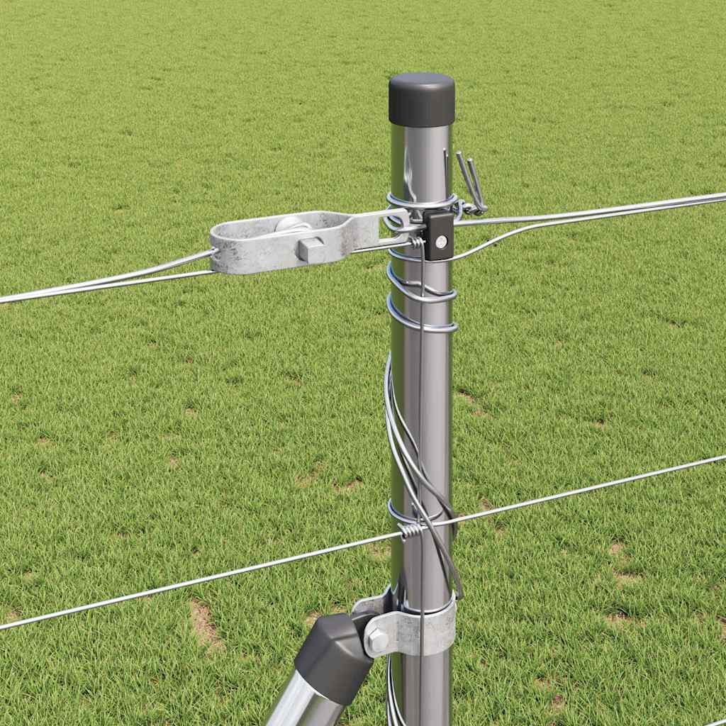 Ground Fix Geschweißter Drahtzaun 25 x 0,8 m Silber Netz