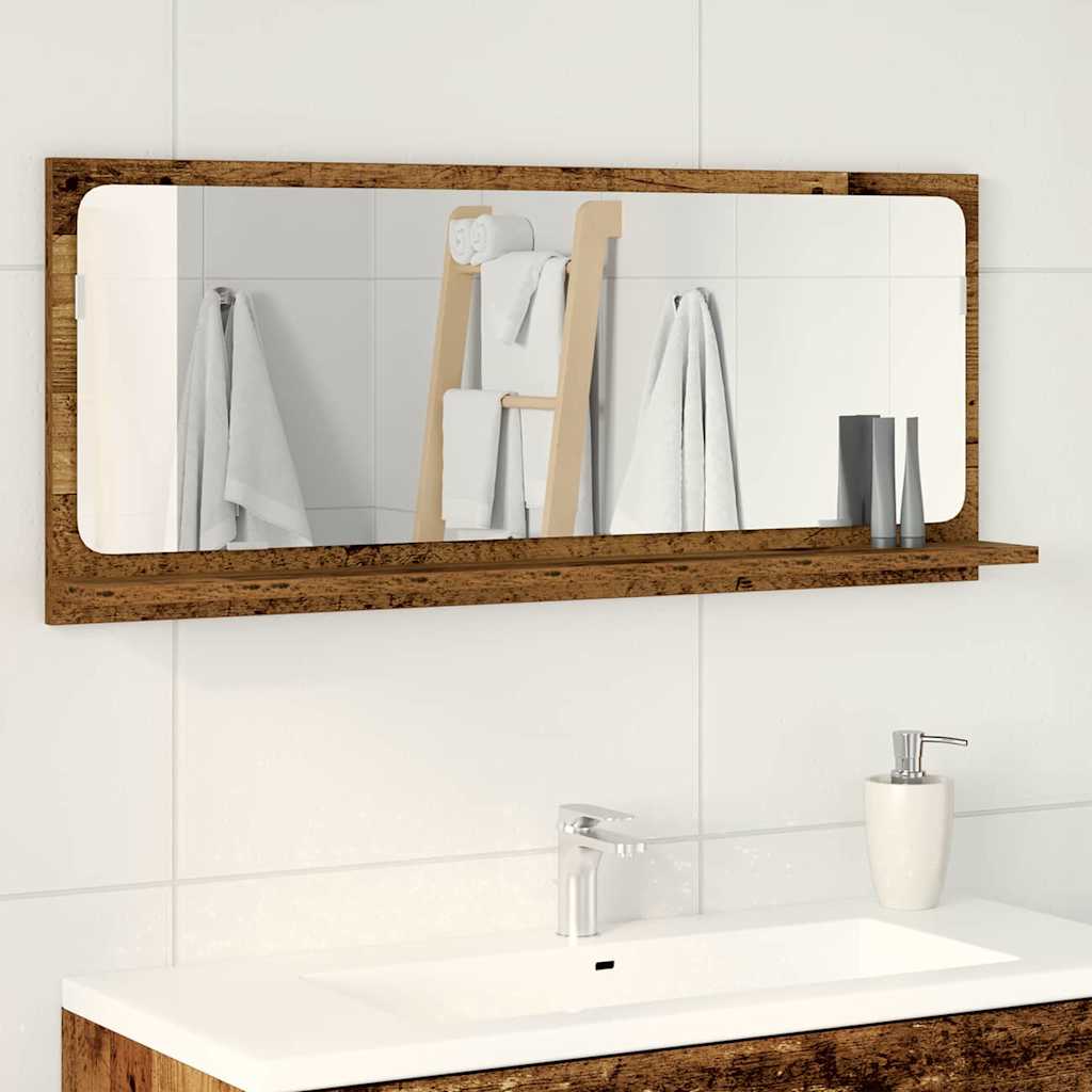 Badspiegel Weiß 40x10,5x37 cm Holzwerkstoff