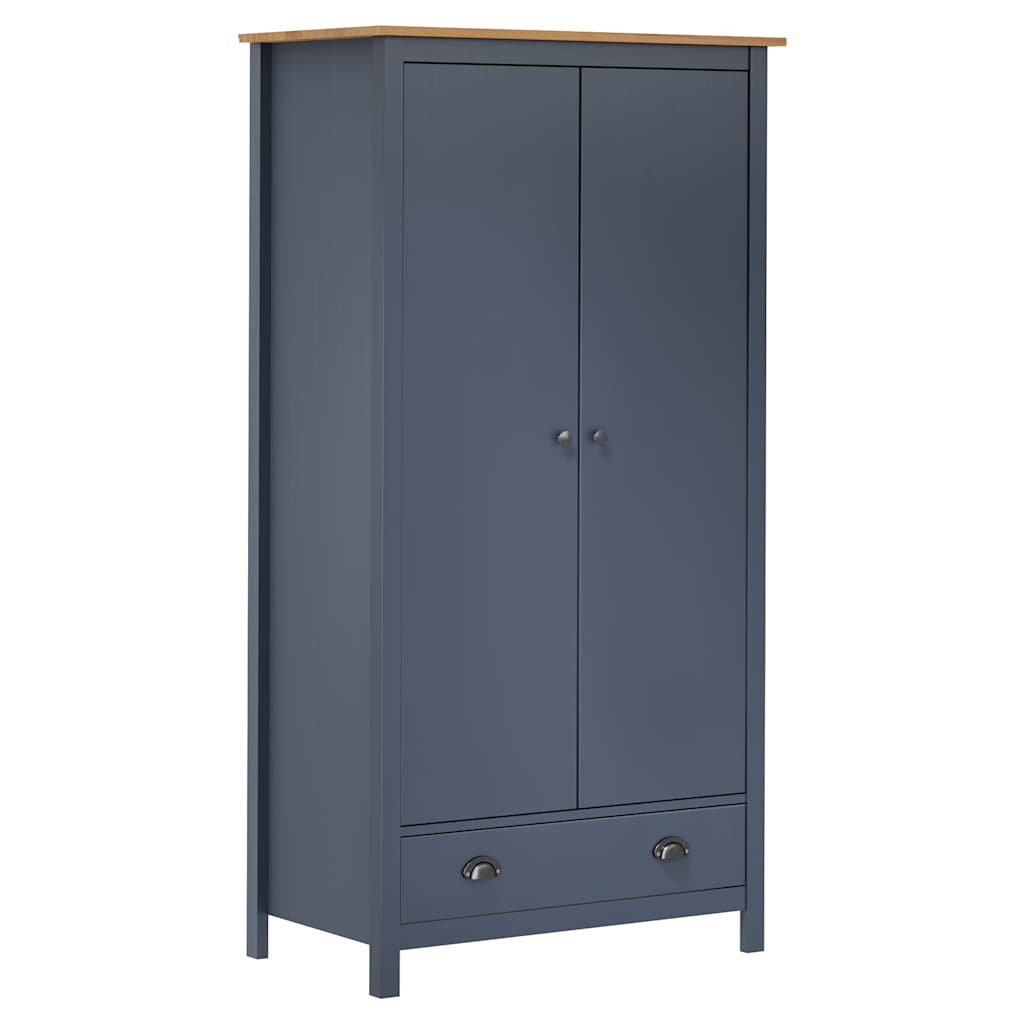 Kleiderschrank mit 2 Türen Hill 89x50x170 cm Massivholz Kiefer