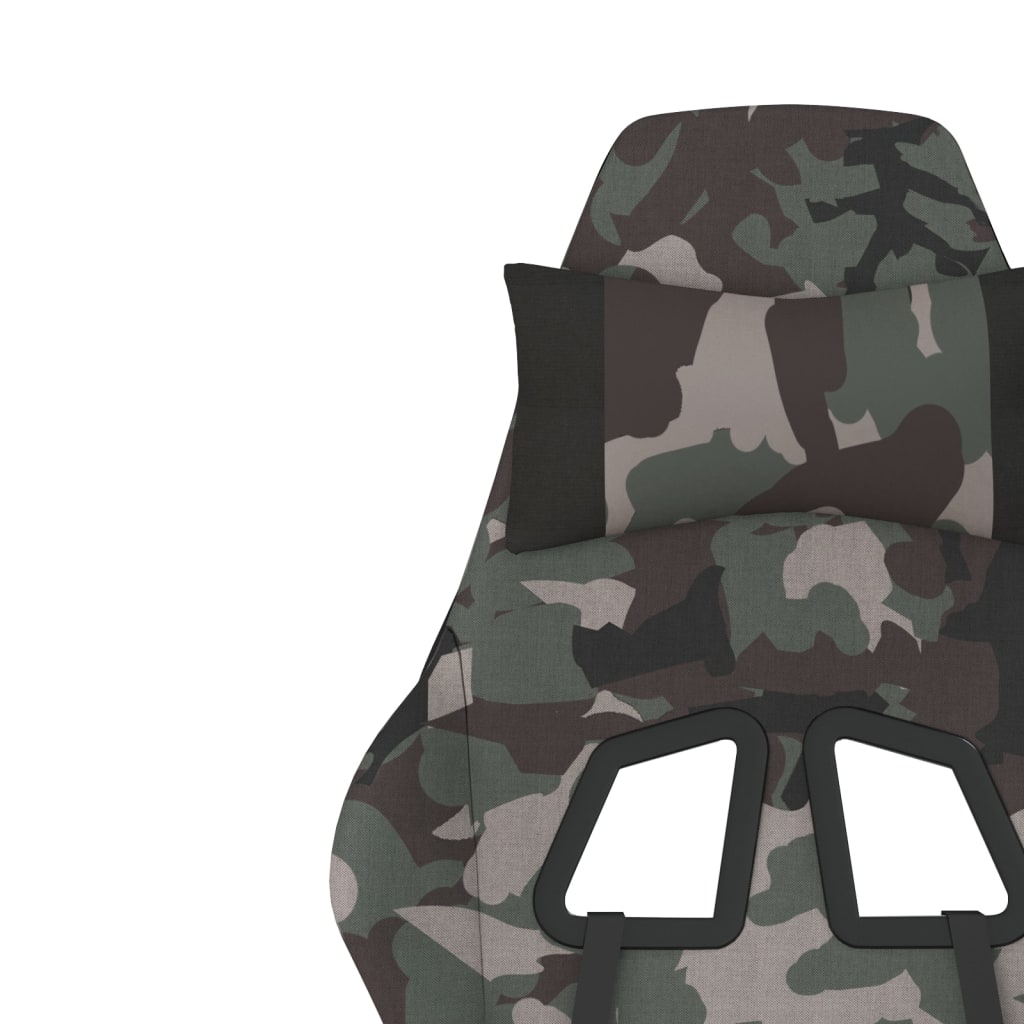 Gaming-Stuhl mit Massagefunktion Schwarz und Creme Stoff