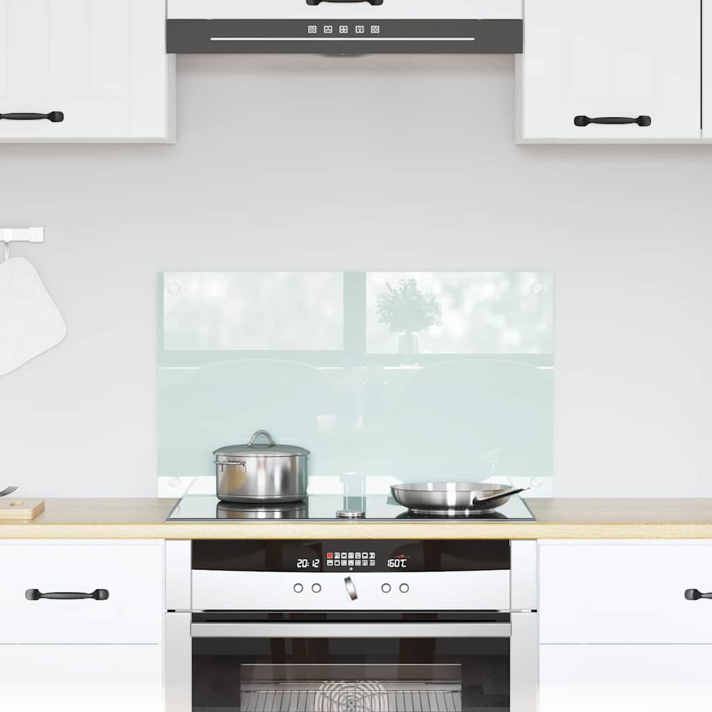 Küchenrückwand 2 pcs Weiß 70 x 40 cm Gehärtetes Glas