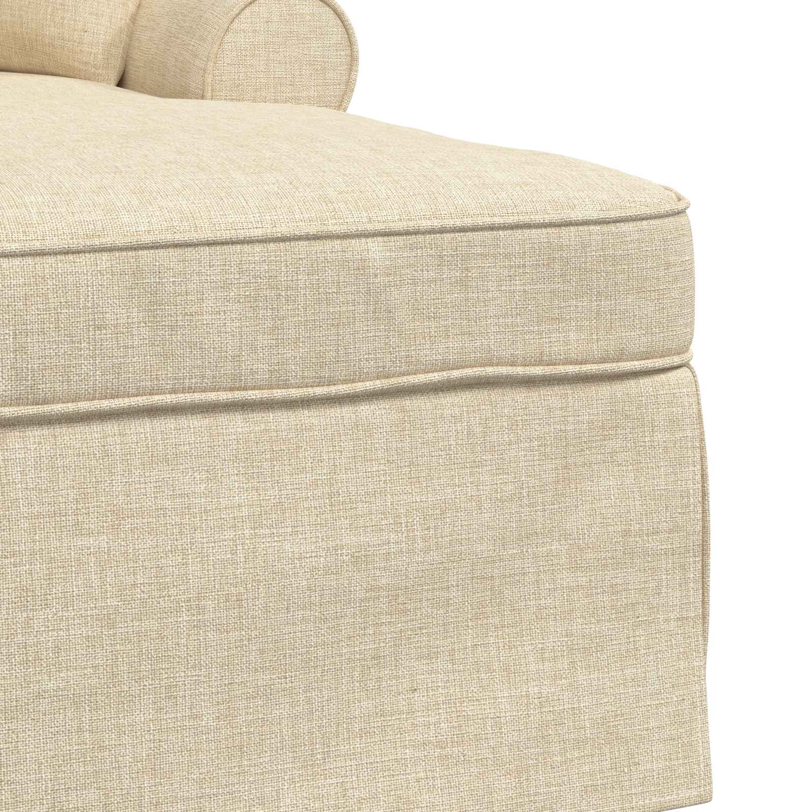 Chaise Lounge mit Rock mit Kissen 3 pcs Hellgrau Stoff