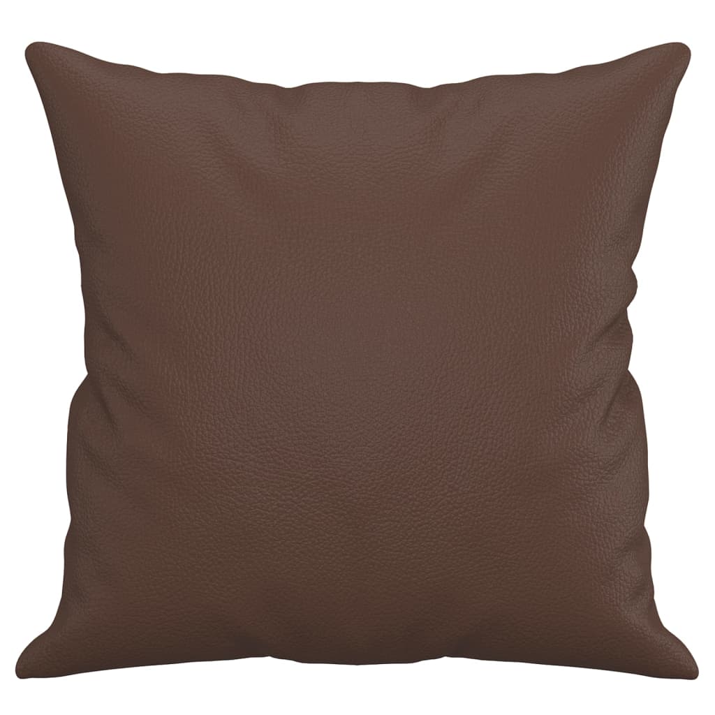 Zierkissen 2 Stk. Schwarz 40x40 cm Kunstleder