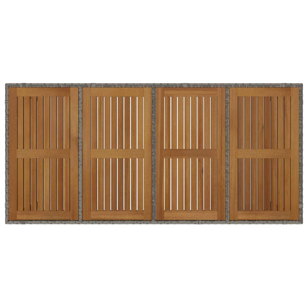 Garten Essgruppe 3 pcs Schwarz Poly-Rattan