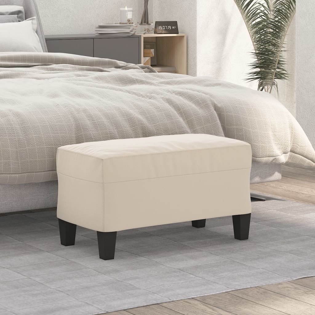 Sitzbank Hellgrau 70x35x41 cm Mikrofasergewebe