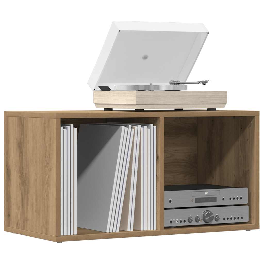 Schallplatten-Aufbewahrungsbox Weiß 71x34x36 cm Holzwerkstoff