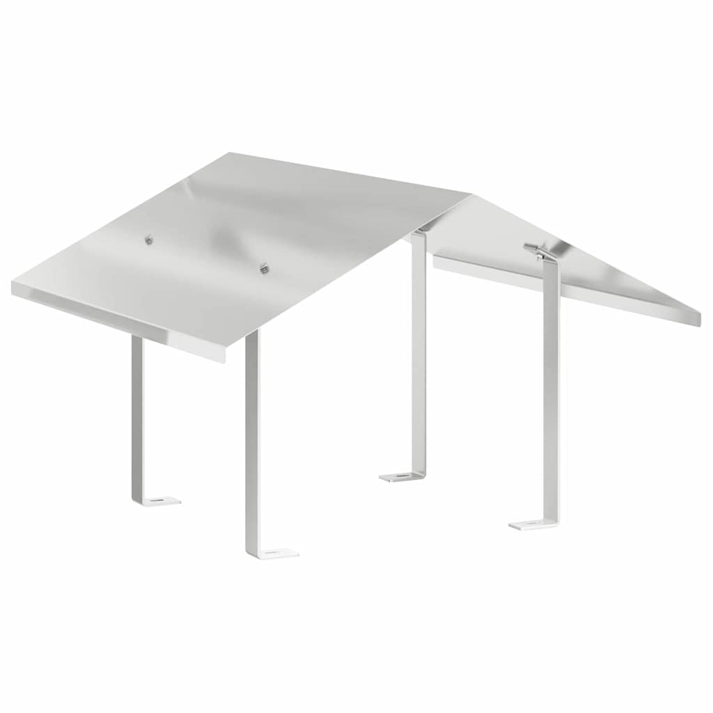 Kaminhaube Silber 40 x 40 x 37,5 cm Edelstahl