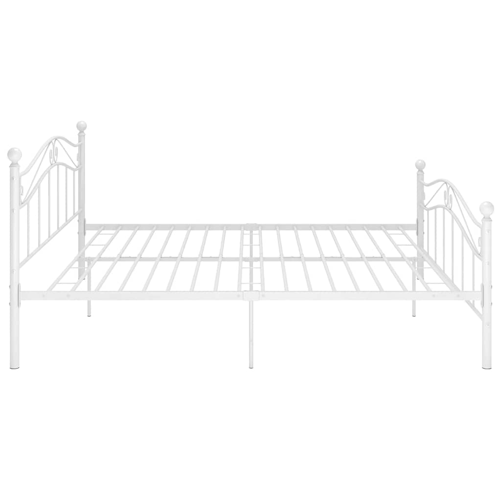 Bett Weiß Metall 120x200 cm