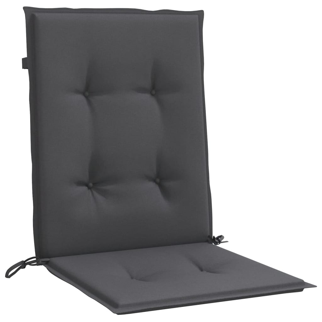 Niedriglehner-Auflagen 2 Stk Melange Anthrazit 100x50x7cm Stoff