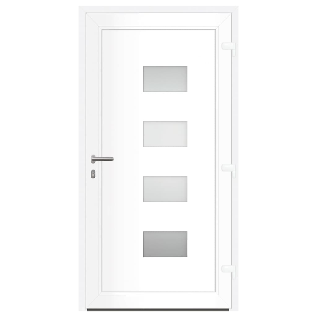 Haustür Anthrazit 100x210 cm Aluminium und PVC