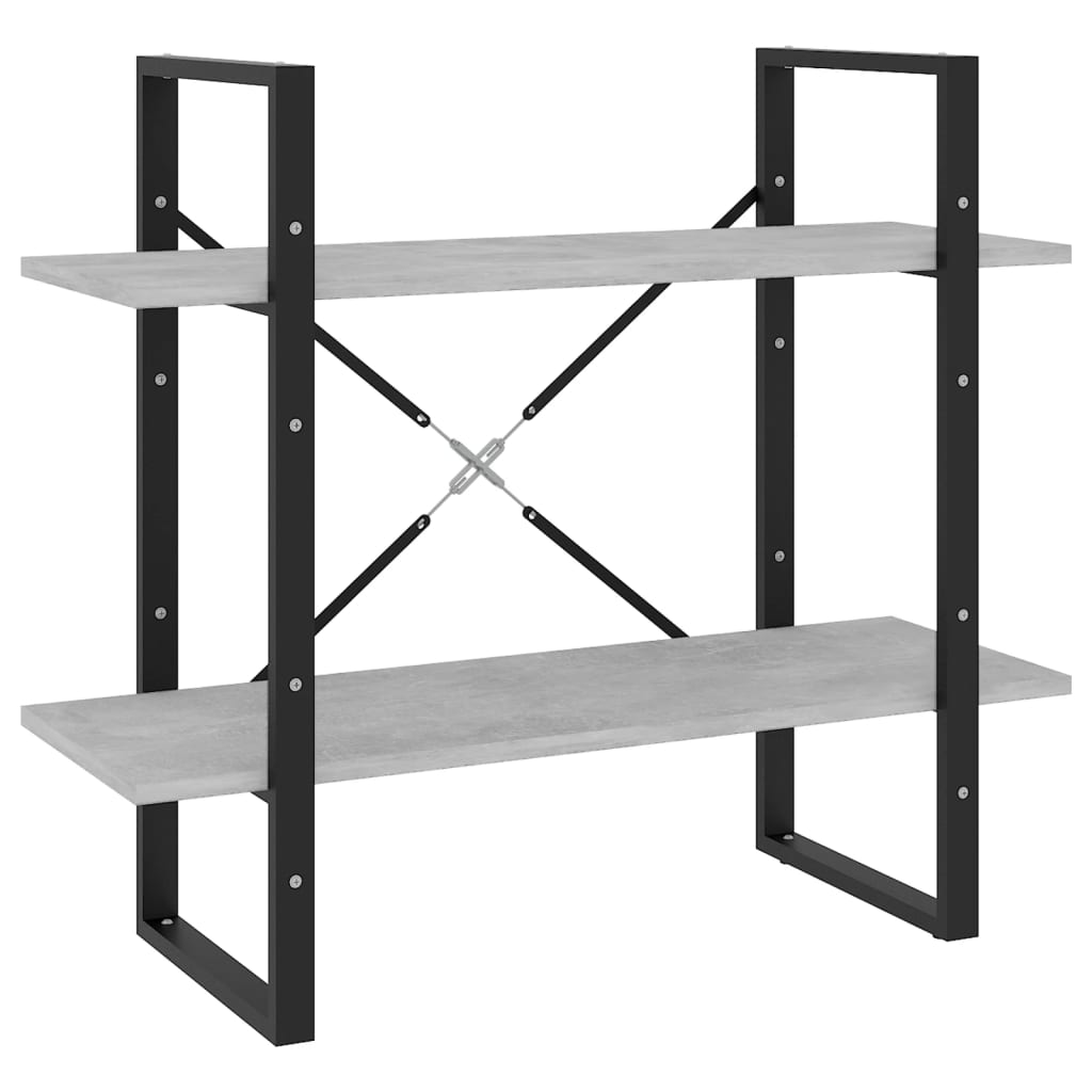 Bücherregal 2 Fächer Weiß 80x30x70 cm Holzwerkstoff