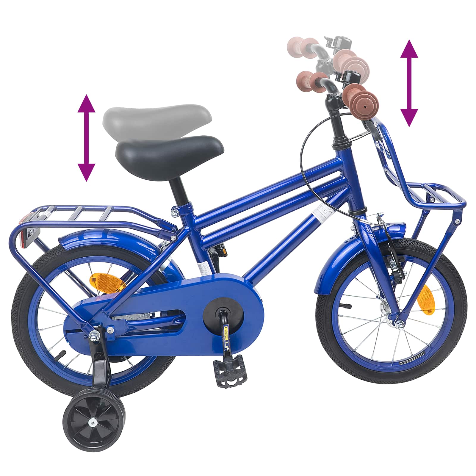 Kinderfahrrad 18 Zoll für 5-7 Jahre alt Schwarz