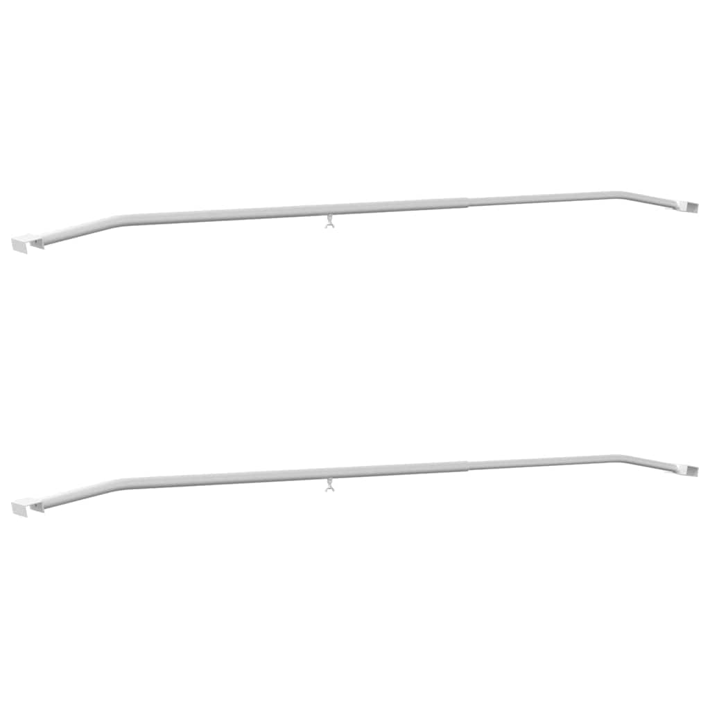Planehalterung für Anhänger 2 Stk. Silber 102-155 cm Aluminium