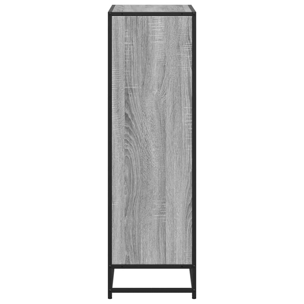 Bücherregal Schwarz 97,5x33x107,5 cm Holzwerkstoff und Metall
