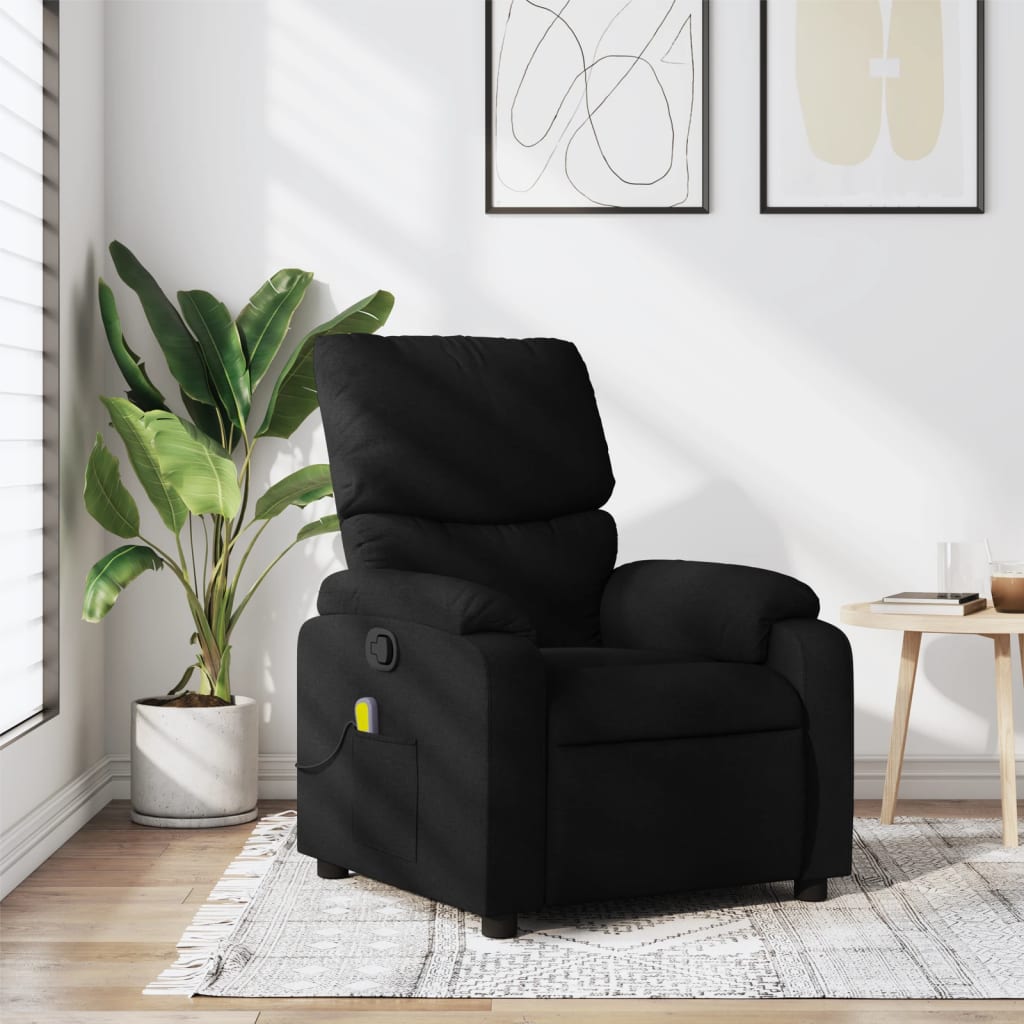Massage-Relaxsessel, hellgrauer Stoff