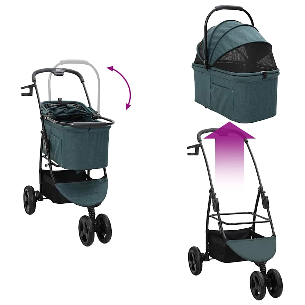 Faltbarer Haustierwagen Rosa 81 x 47 x 99 cm Polyester