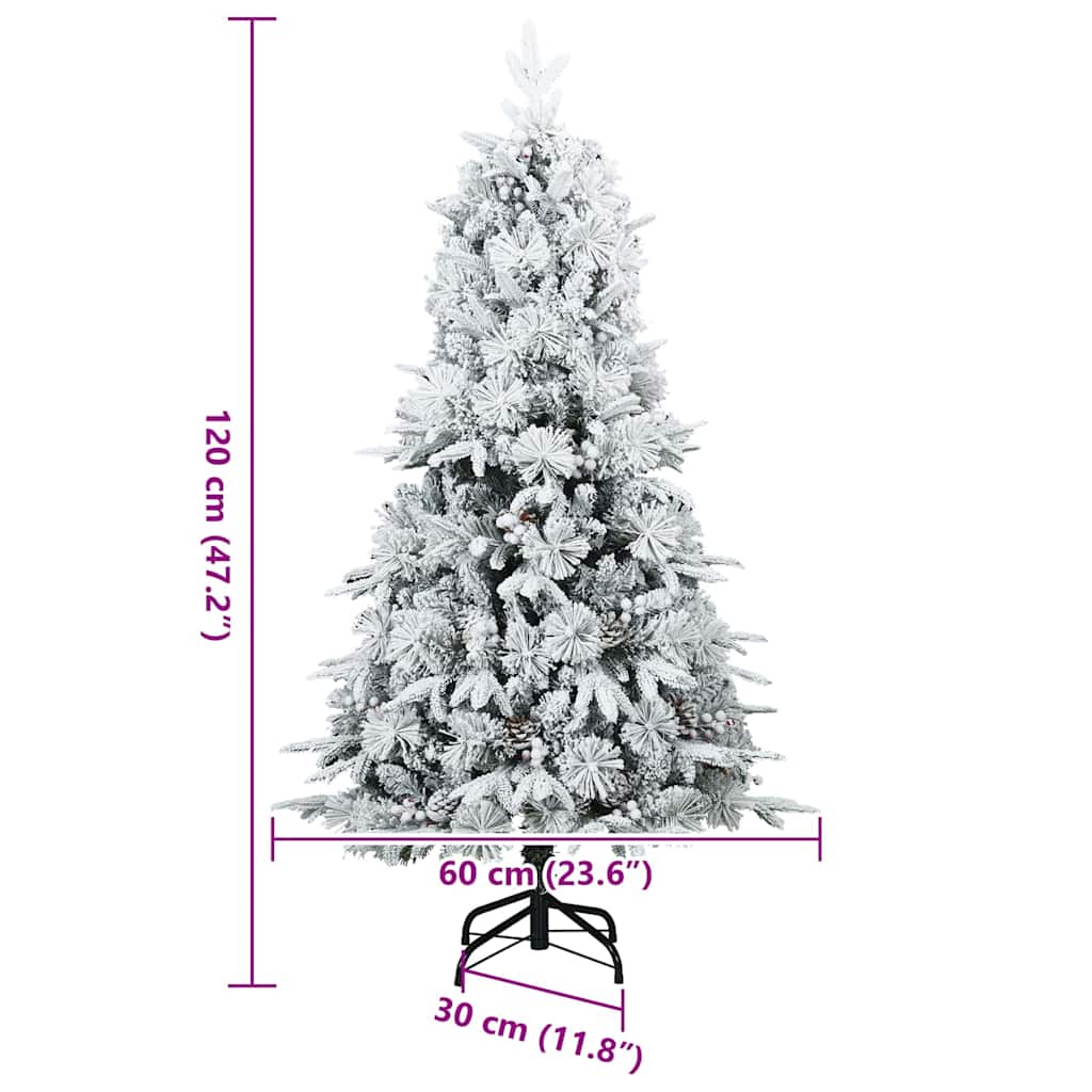 Künstlicher klappbarer Weihnachtsbaum mit Ständer Grün 120 cm