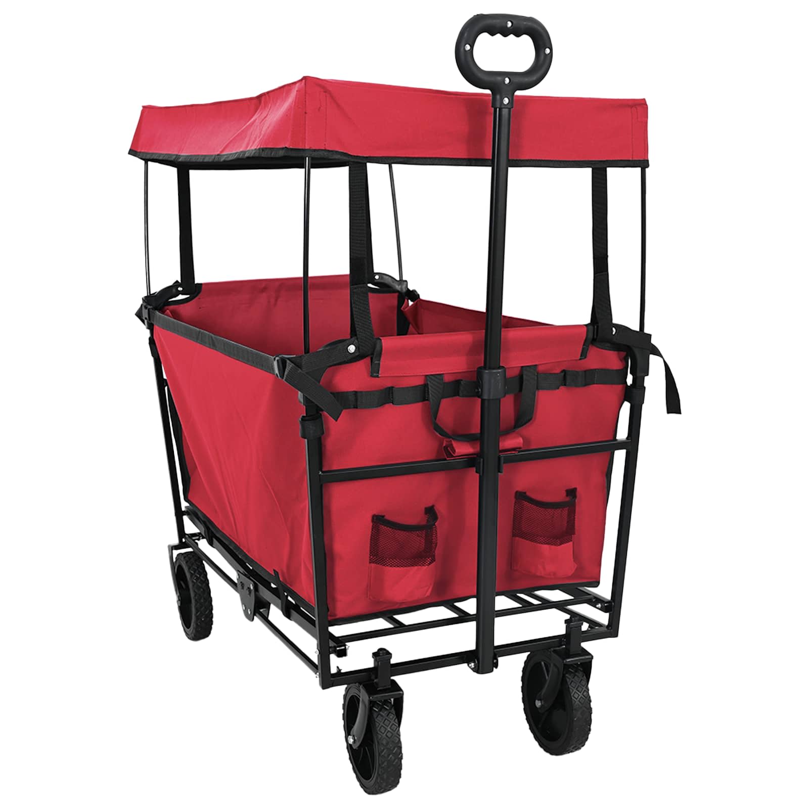 Klapp-Handwagen Schwarz 105 x 56,5 x 116 cm Oxford-Stoff