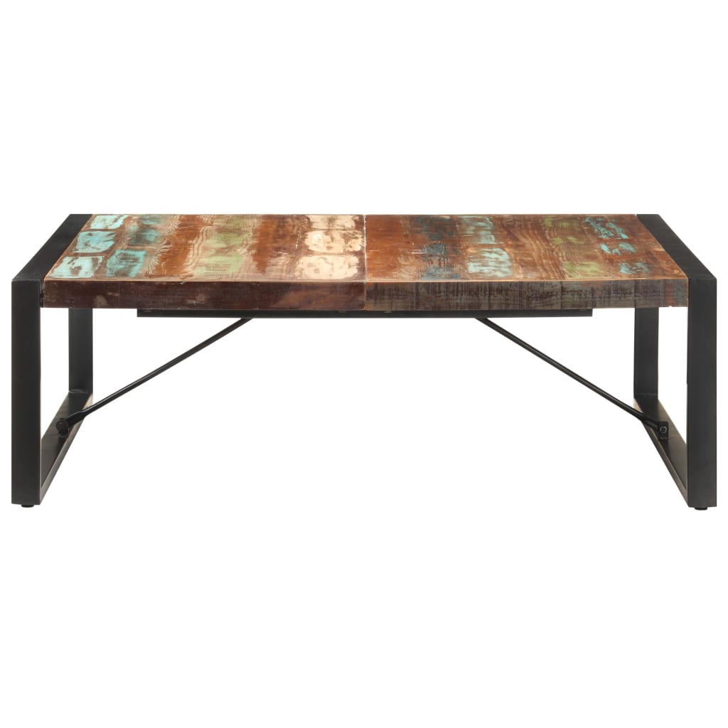 Couchtisch 140x140x40 cm Raues Mangoholz
