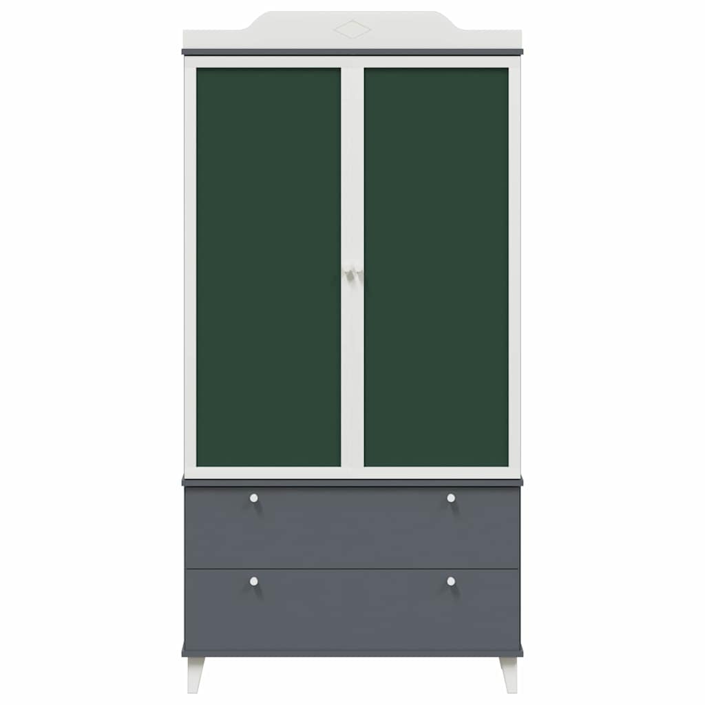 Kreidetafel Kleiderschrank mit Tür ROROS Weiß 90 x 45 x 180 cm