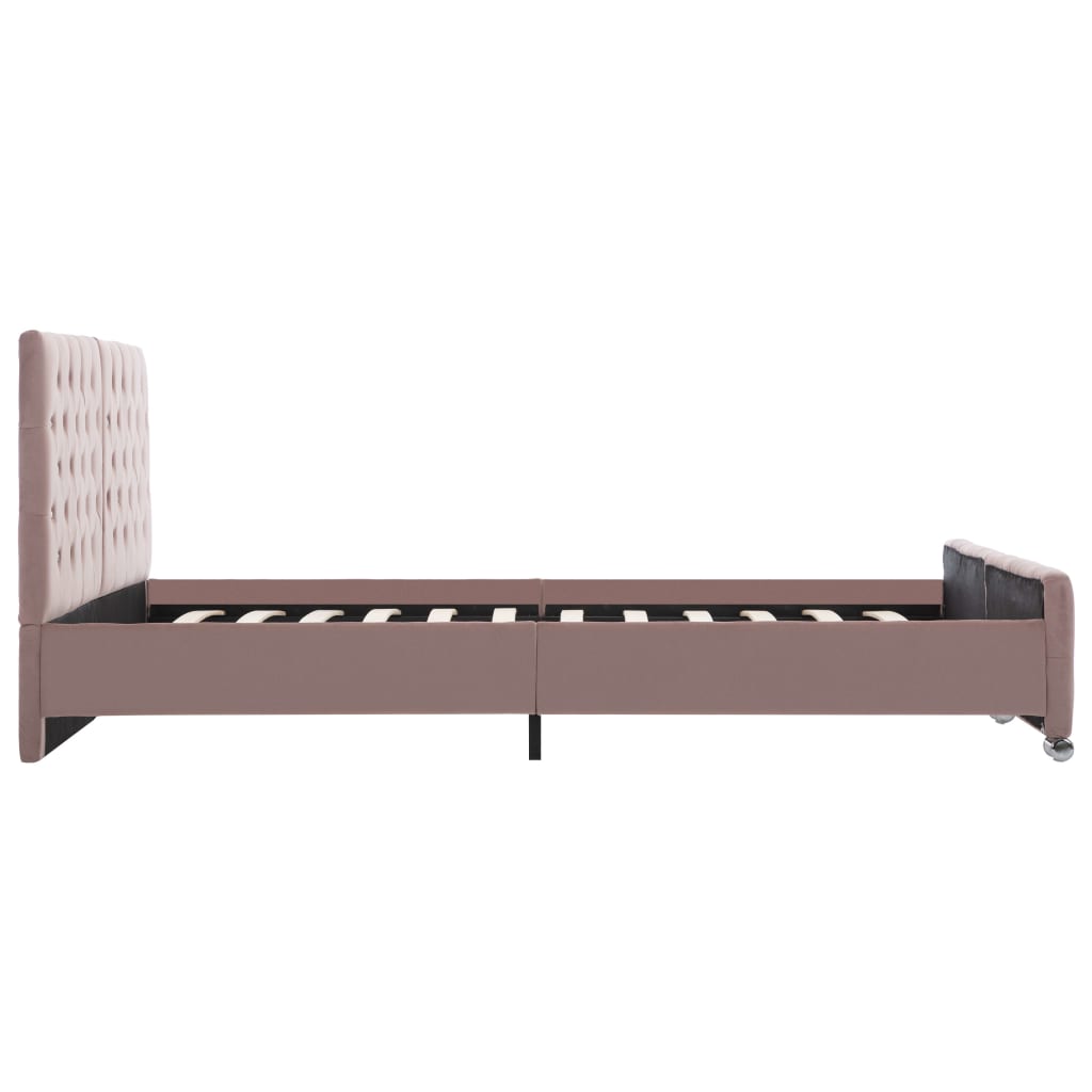 Bettgestell Grau Samt 120x200 cm