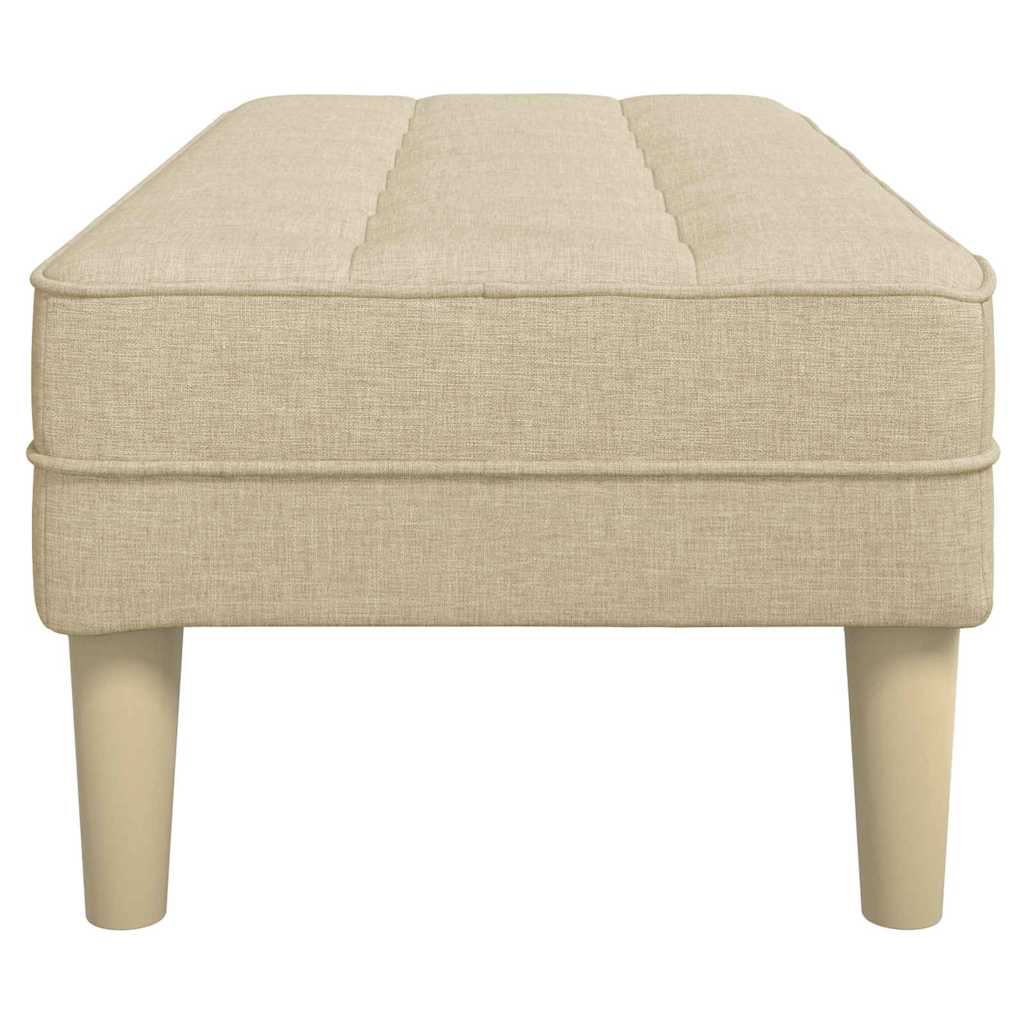 Bank mit Kissen Hellgrau 113 x 57 x 39 cm Stoff