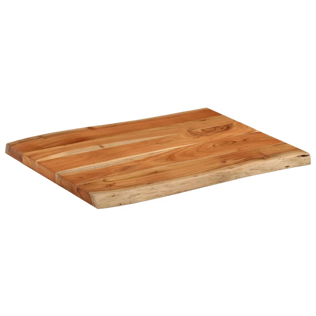 Tischplatte 40x40x2,5 cm Rechteckig Massivholz Akazie Baumkante