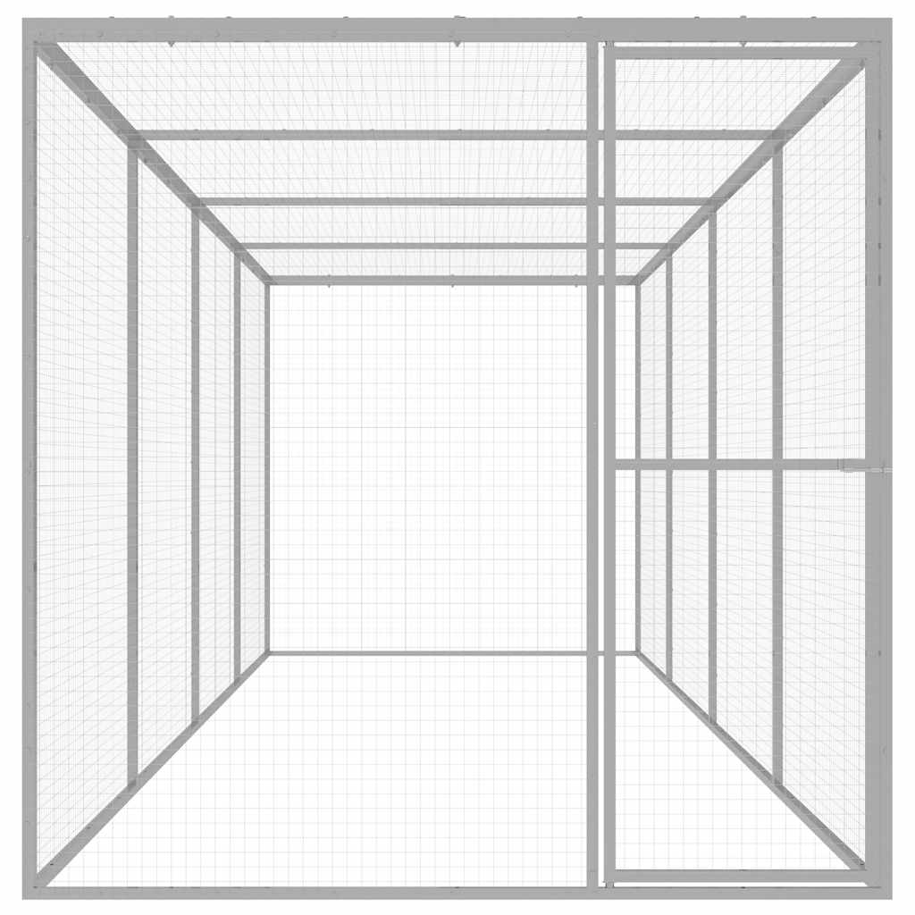 Katzenkäfig 1,5x1,5x1,5 m Verzinkter Stahl
