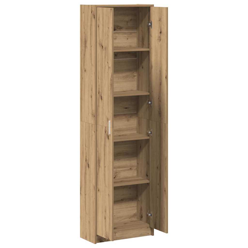 Kleiderschrank mit Regal Schwarz Eichen-Optik 55 x 25 x 189 cm