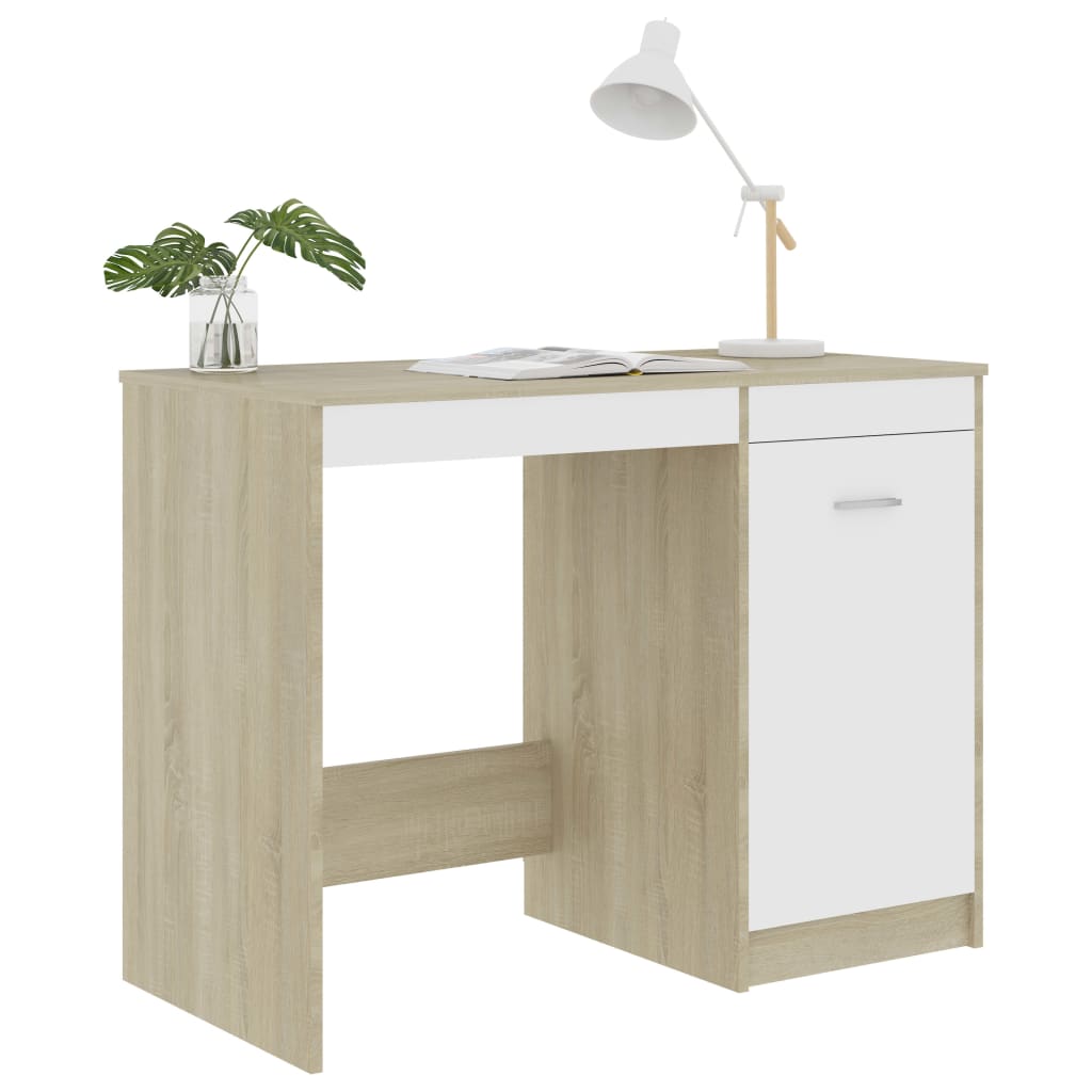 Schreibtisch Weiß 100×50×76 cm Holzwerkstoff