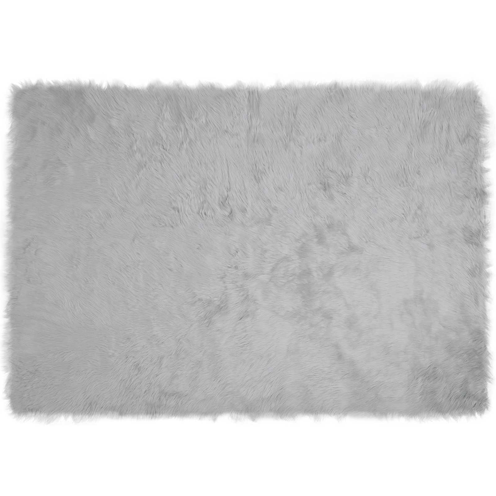 Teppich aus Kunstschaffell TAFALLA Weiß 60 x 110 cm Polyester