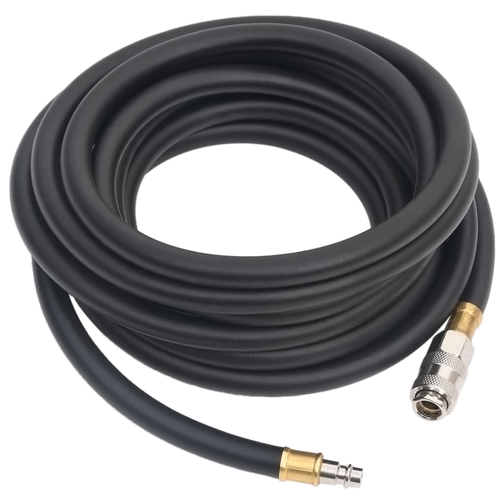 Hybrid-Luftschlauch Schwarz 0,6" 20 m Gummi und PVC