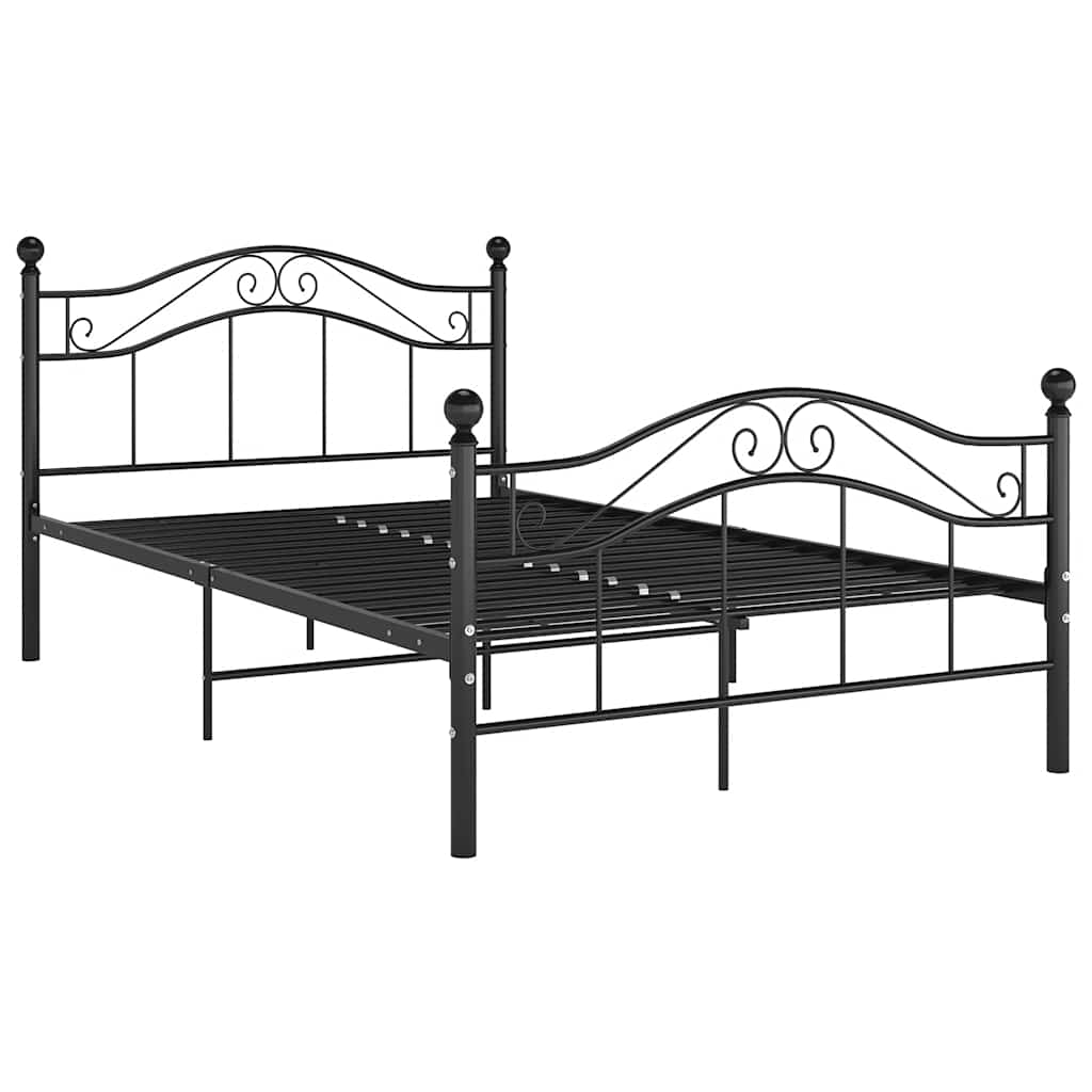 Bett Weiß Metall 120x200 cm